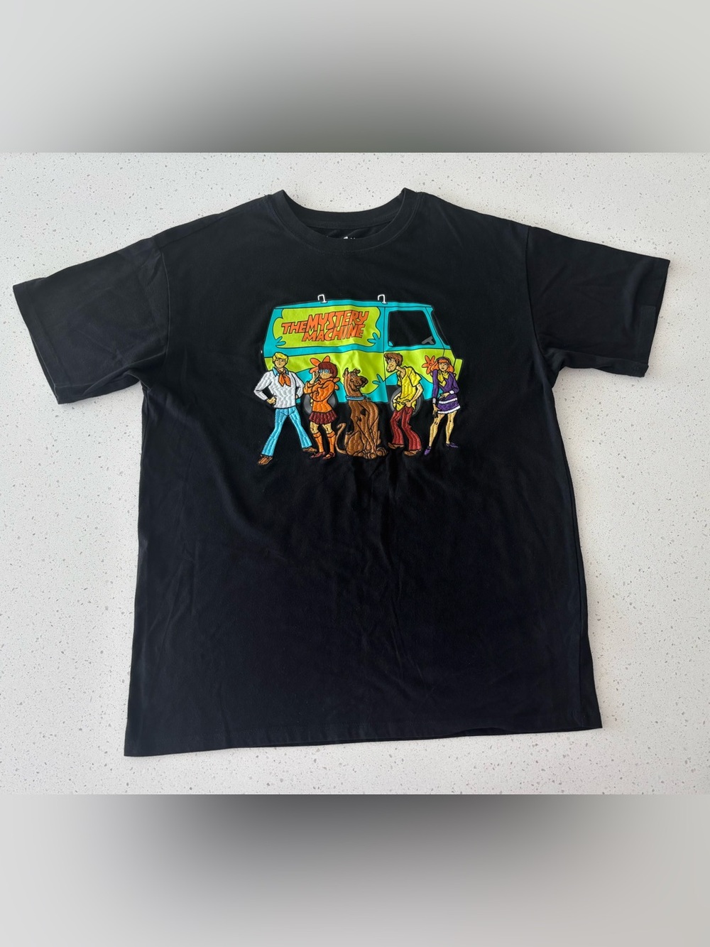 Scooby-Doo Mystery Machine embroidered shirt
- Black